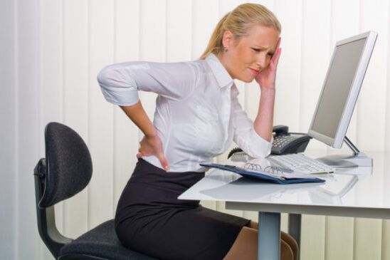 sėdimas darbas kaip krūties osteochondrozės priežastis